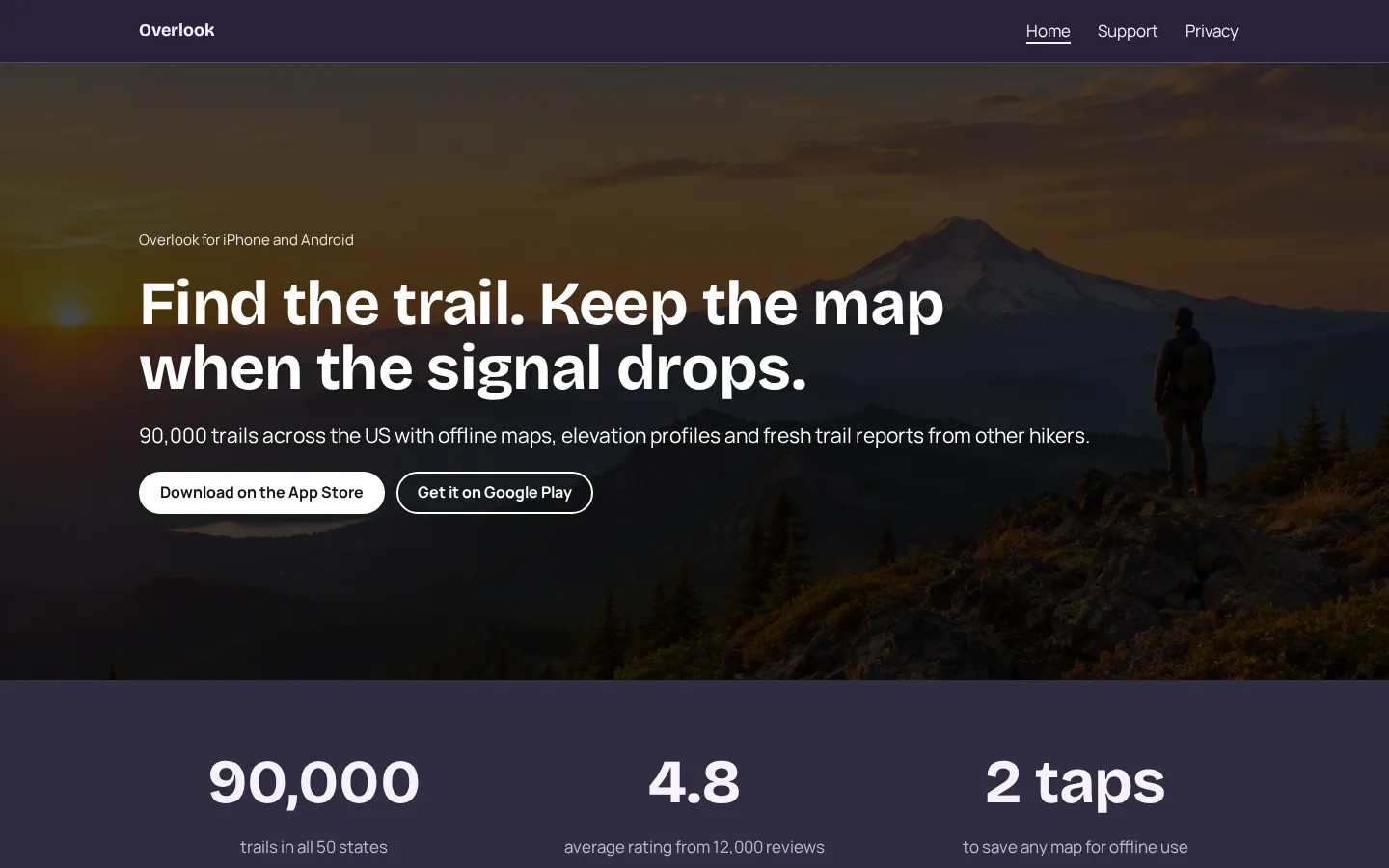 The app website template on a desktop screen